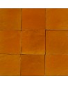 Carreau de zellige émaillé, couleur orange tangerine | Marrakech deco
