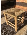 Petit tabouret en bois et doum. Artisanat Maroc | Marrakech deco