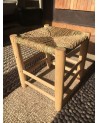 Petit tabouret en bois et doum. Artisanat Maroc | Marrakech deco