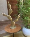 Sculpture cactus en métal, figuier de barbarie | Marrakech deco