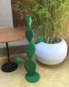 Sculpture cactus en métal peint. Artisanat Maroc | Marrakech deco