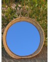 Miroir en doum « sous plat ». Artisanat Maroc | Marrakech deco