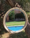 Miroir en doum « sous plat ». Artisanat Maroc | Marrakech deco