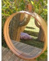 Set de 3 miroirs bois et cuir, fabrication artisanale | Marrakech deco