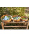 Set de 3 miroirs bois et cuir, fabrication artisanale | Marrakech deco