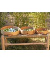 Miroir en bois et cuir, fabrication artisanale | Marrakech deco