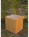 Pouf en jonc tressé naturel, fabrication artisanale | Marrakech deco