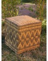 Pouf en jonc et doum tressé naturel. Artisanat | Marrakech deco