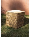 Pouf en jonc et doum tressé naturel. Artisanat | Marrakech deco