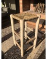 Tabouret de bar en bois et doum. Artisanat Maroc | Marrakech deco
