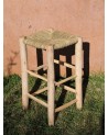 Tabouret de bar en bois et doum. Artisanat Maroc | Marrakech deco
