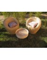 Fauteuil design boule en rotin tressé. Artisanat | Marrakech deco