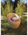 Fauteuil design boule en rotin tressé. Artisanat | Marrakech deco