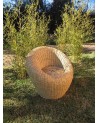 Fauteuil design boule en rotin tressé. Artisanat | Marrakech deco