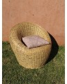 Fauteuil design boule en rotin tressé. Artisanat | Marrakech deco