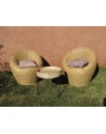 Fauteuil design boule en rotin tressé. Artisanat | Marrakech deco