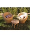 Table basse bois traditionnelle, artisanat Maroc | Marrakech deco