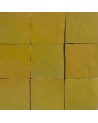 Carreau de zellige émaillé, couleur jaune bouton d'or | Marrakech deco