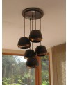 Lustre en cuivre vieilli composé de 5 suspensions | Marrakech deco