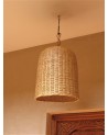 Suspension en rotin  «cloche» fabrication artisanale | Marrakech deco