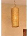 Suspension en rotin  cylindre fabrication artisanale | Marrakech deco