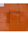 Carreau de zellige émaillé, couleur orange foncé | Marrakech deco