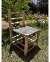 Chaise en bois et doum modèle design. Artisanat Maroc | Marrakech deco