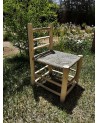 Chaise en bois et doum modèle design. Artisanat Maroc | Marrakech deco