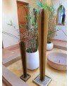 Sculpture cactus en métal cierge. Artisanat Maroc | Marrakech deco
