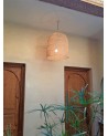 Artisanat d'art, suspension Cloche en raphia tressé | Marrakech deco