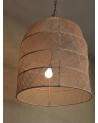 Artisanat d'art, suspension Cloche en raphia tressé | Marrakech deco