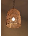 Artisanat d'art, suspension Cloche en raphia tressé | Marrakech deco