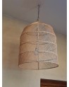 Artisanat d'art, suspension Cloche en raphia tressé | Marrakech deco