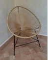 Fauteuil corde et metal Acapulco. Artisanat Maroc | Marrakech deco
