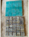 plaque de zellige émaillé 25x25 sur filet | Marrakech deco