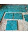 plaque de zellige émaillé 25x25 sur filet | Marrakech deco