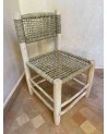 Chaise en doum tressée structure bois Artisanat Maroc | Marrakech deco