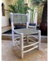 Chaise en doum tressée structure bois Artisanat Maroc | Marrakech deco