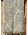 Tapis en laine beni ouarain Kensa bleu gris | Marrakech deco