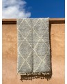 Tapis en laine beni ouarain Kensa bleu gris | Marrakech deco