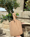 planche a decouper bois artisanale maroc anse cuir |Marrakech deco
