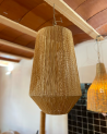 Suspension en rafia fabrication artisanale marocaine |Marrakech deco