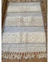 Tapis en laine beni ouarain zanafi ambre gris clair | Marrakech deco