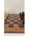 Jeu d'echecs echiquier en bois artisanal maroc |Marrakech deco