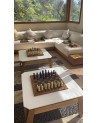 Jeu d'echecs echiquier en bois artisanal maroc |Marrakech deco