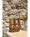 Bougeoir tamegroute nomade 3 bras poterie marocaine|Marrakech deco