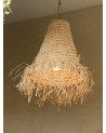 Suspension AKAR à franges feuille de palmier matière naturelle | Marrakech Deco