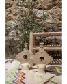 Bougeoir croix tamegroute naturel poterie blanche| MarrakechDeco