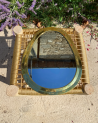 Miroir en laiton doré en forme ovale | Marrakech Deco