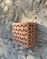 Applique en terre cuite carré fabriquée au Maroc |MarrakechDeco